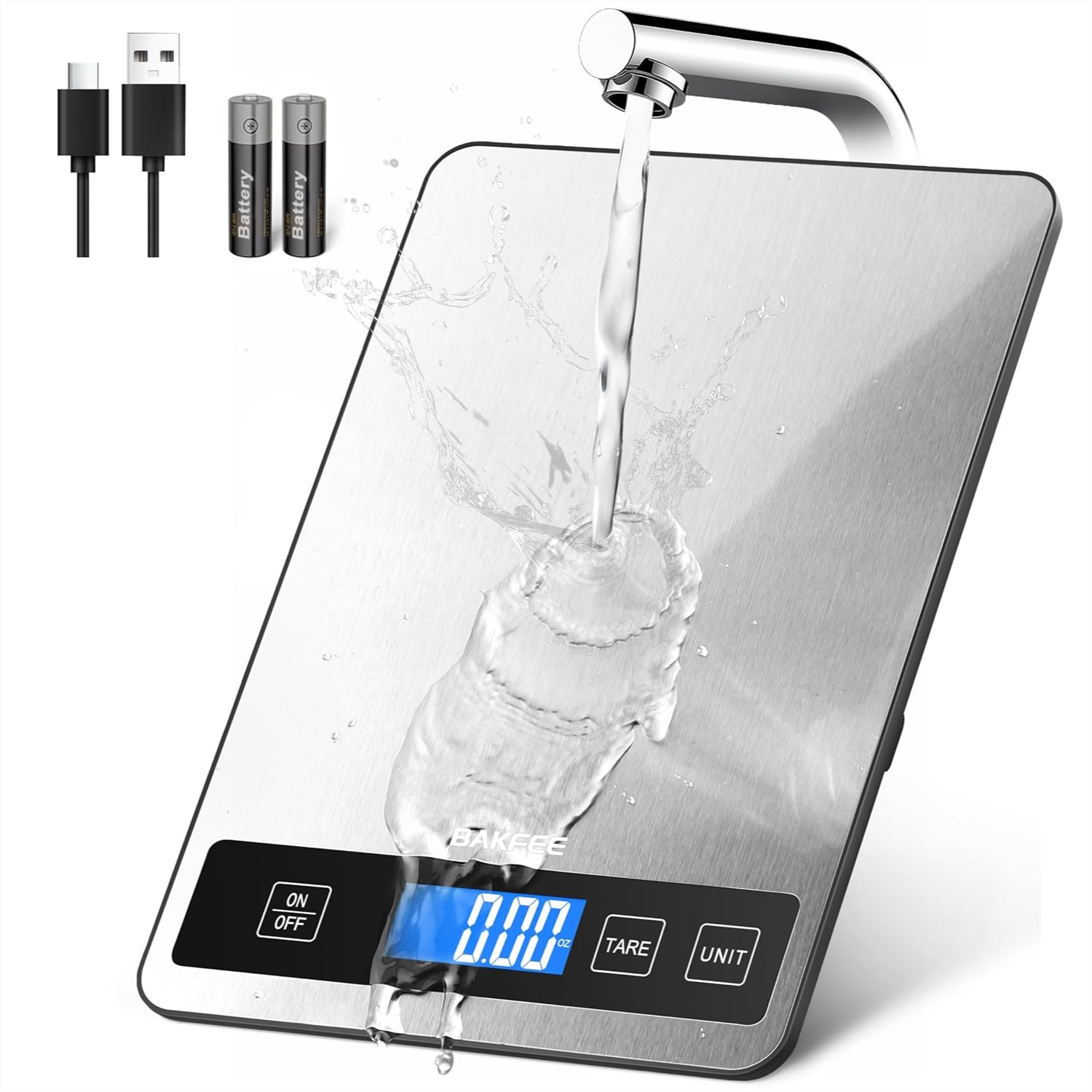 Meal Prep Or Prep Meal - Rechargeable Digital Kitchen Scale 15kg/33lb With