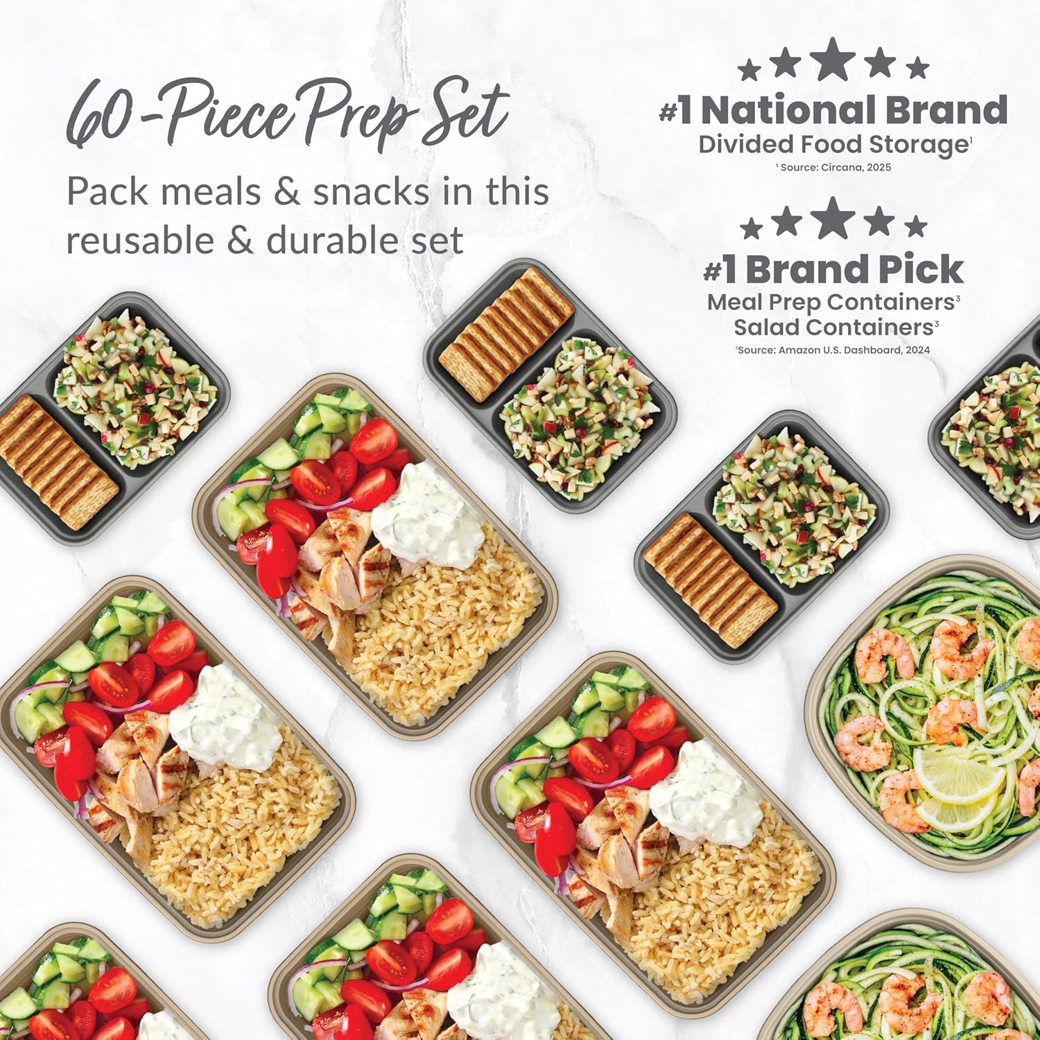 Prep 60-Piece Variety Meal Pre – обзор и цена Meal Prep Kit