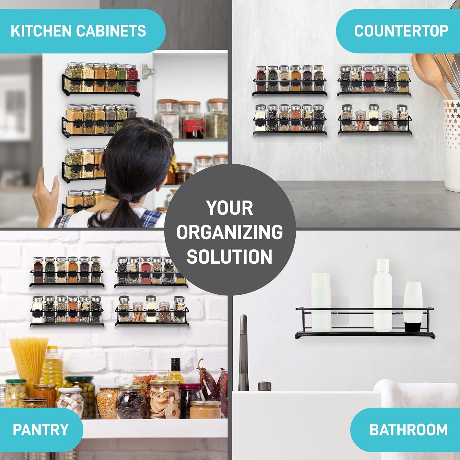 2PCS Kitchen Spice Rack Metal  – обзор и цена Spice Jar Labels