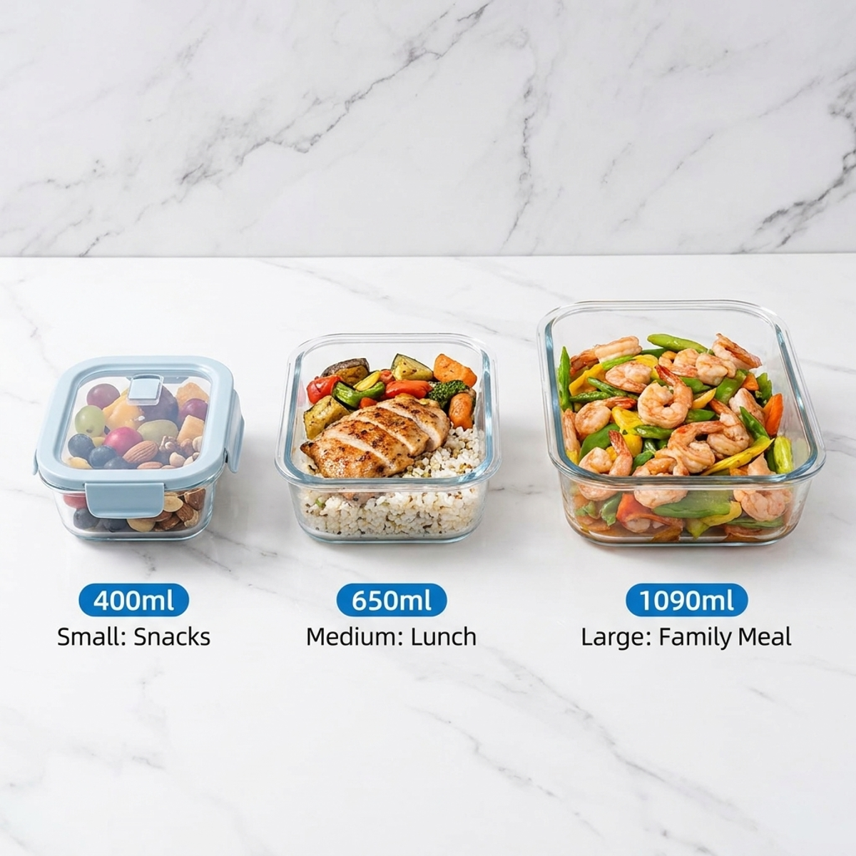 Blue Glass Lunch Box–High Boro – обзор и цена Meal Prep Or Prep Meal