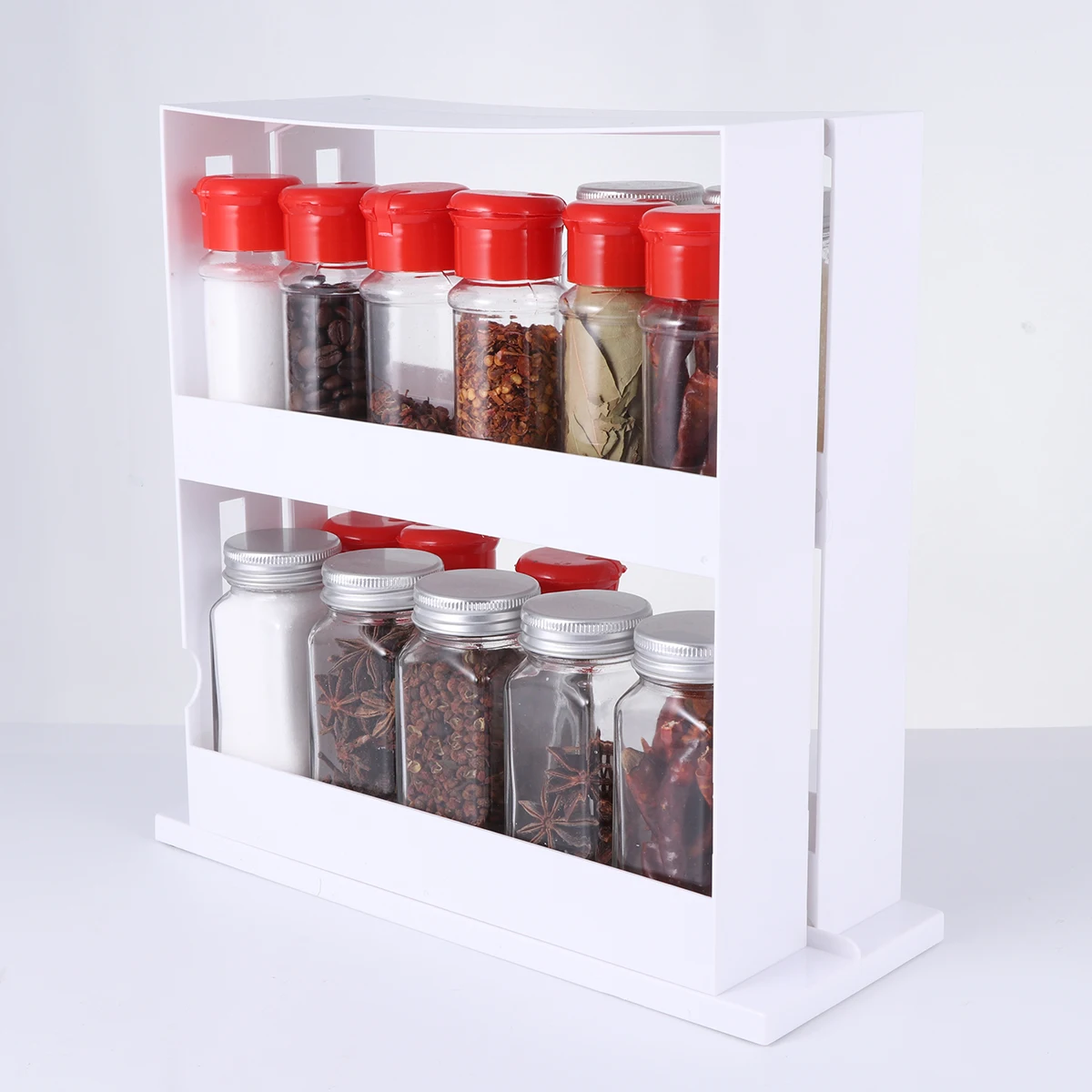 2 Layer Kitchen Storage Slide  – обзор и цена Spice Jar Labels
