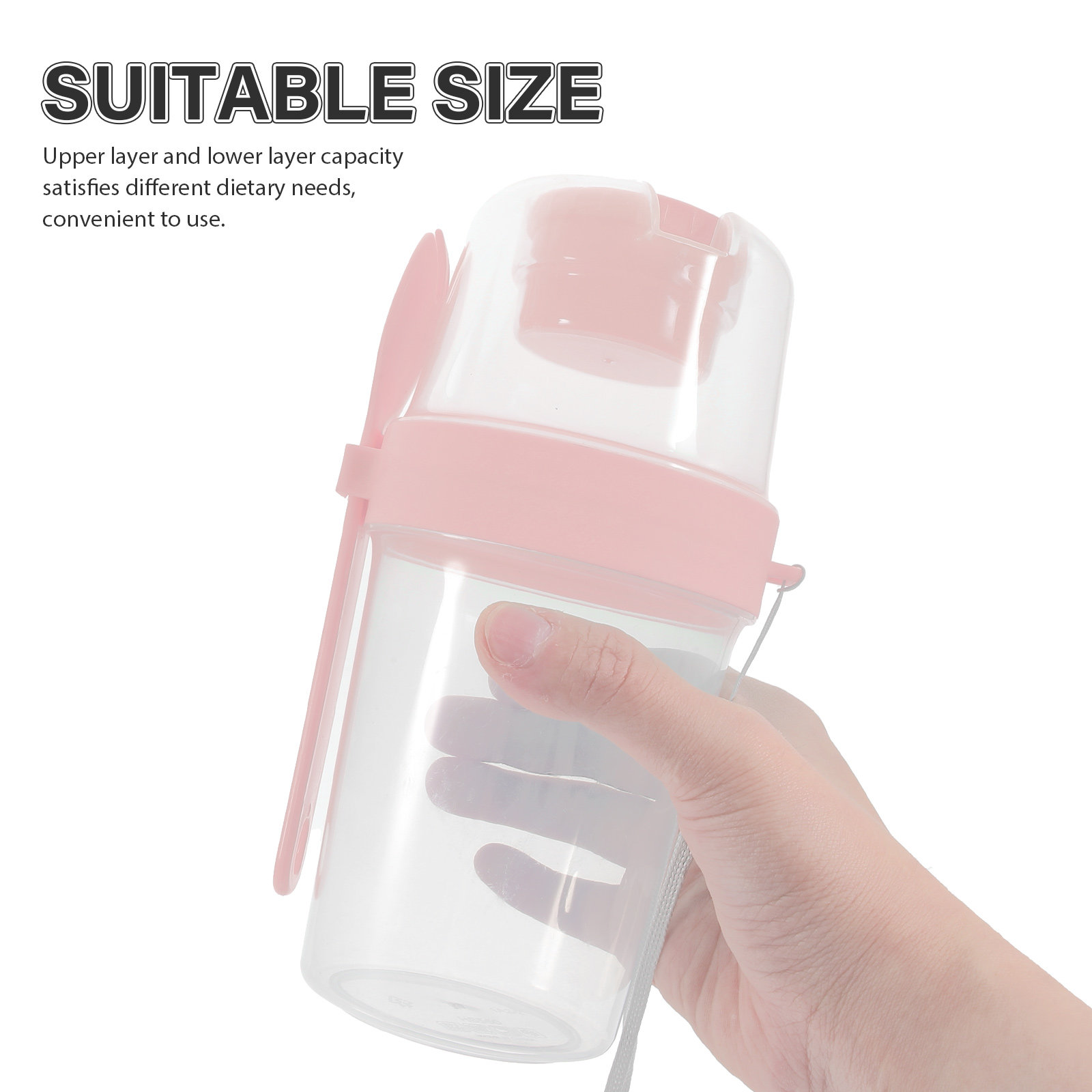 1Set Double-Layer Portable Sal – обзор и цена Meal Prep Jar Salad