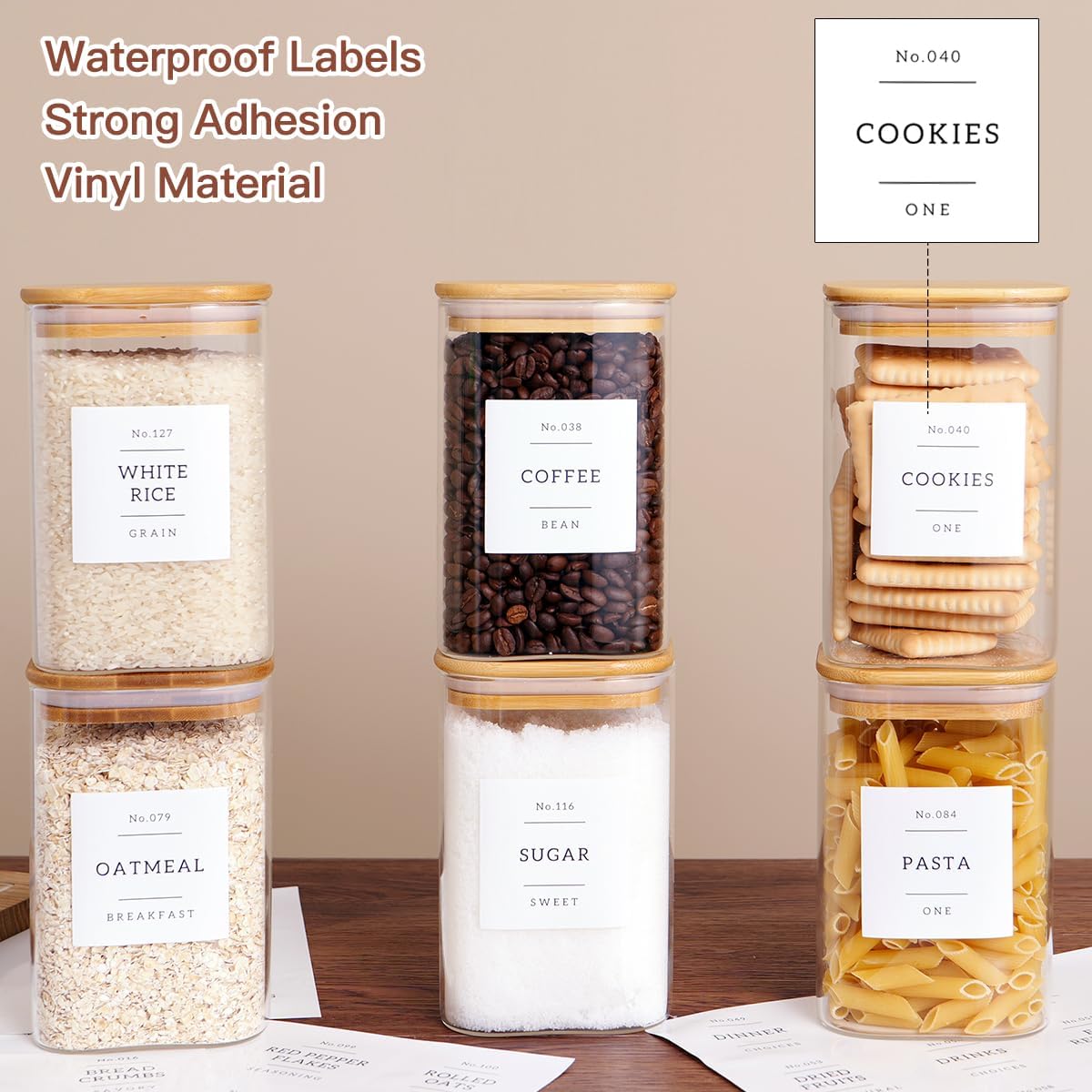 6 Pack Square Kitchen Storage  – обзор и цена Spice Jar Labels