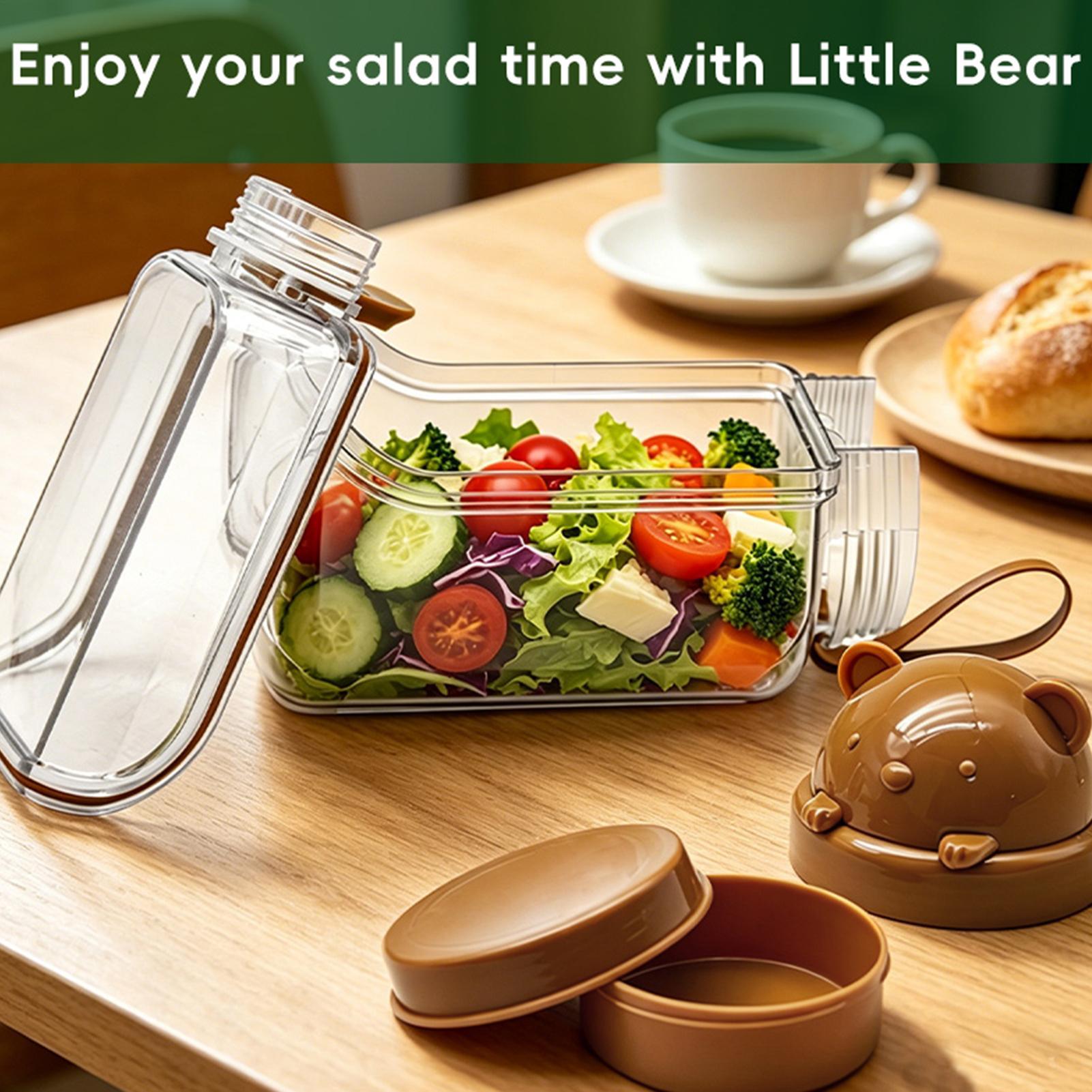 Salad Jar Clear Food Canisters – обзор и цена Meal Prep Jar Salad