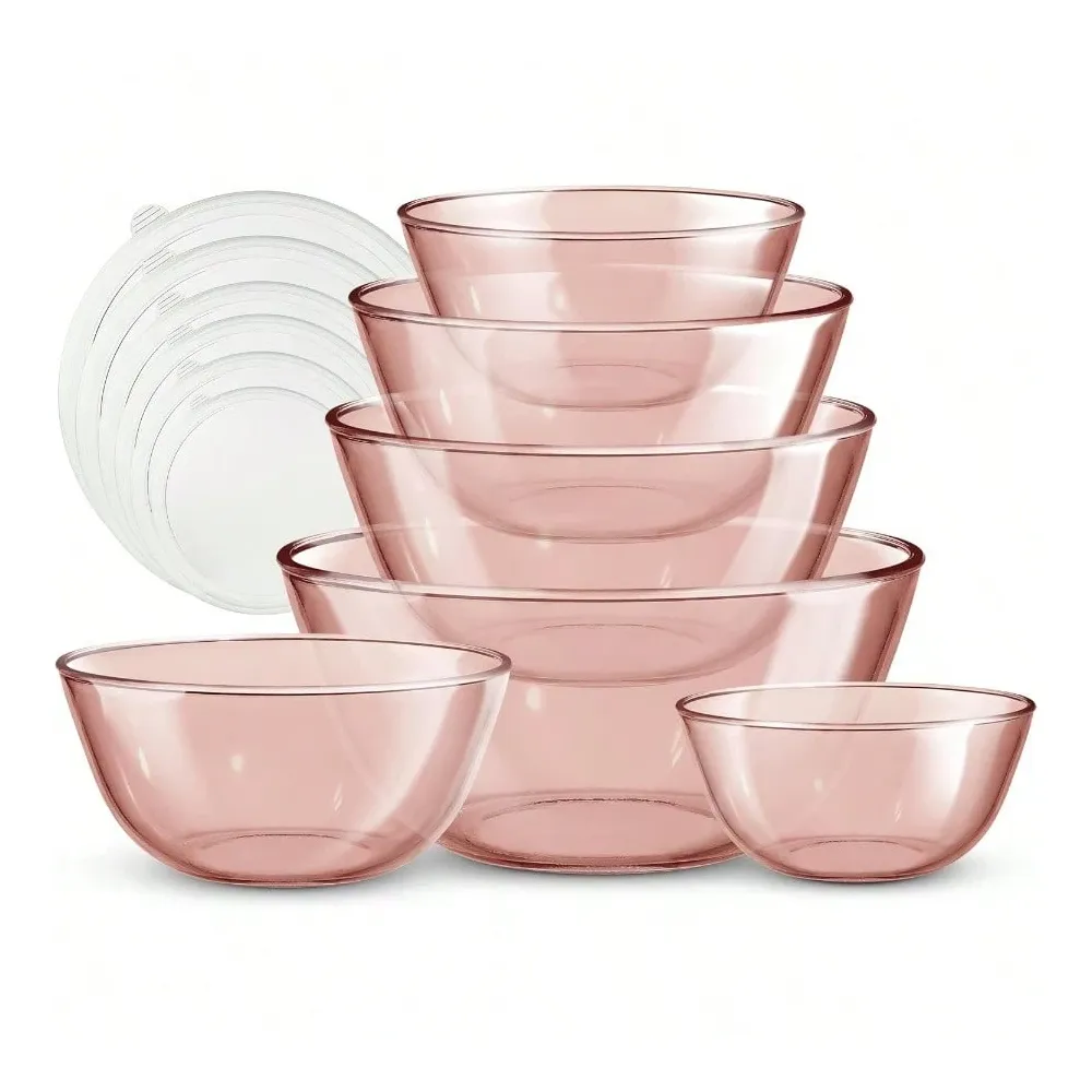 Pc Glass Mixing Bowl Set With  – обзор и цена Meal Prep Kit