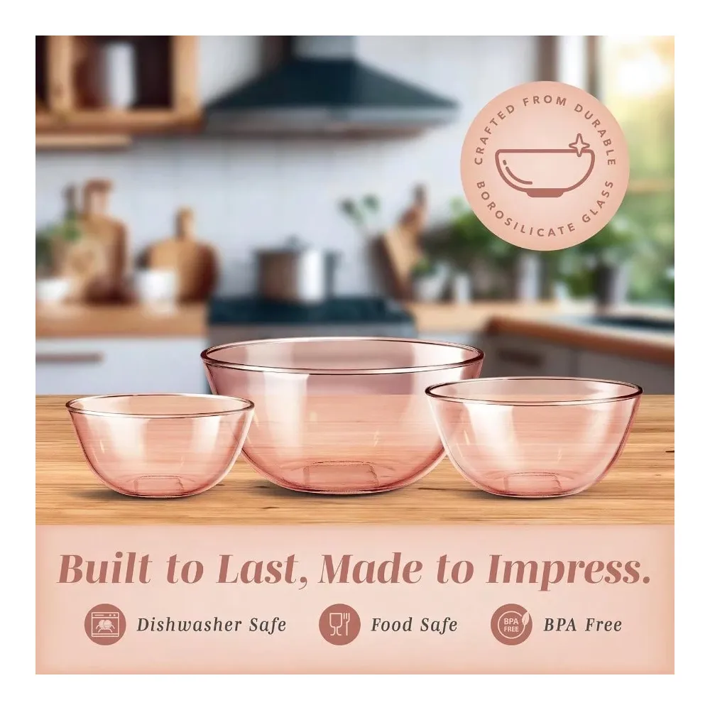 Pc Glass Mixing Bowl Set With  – обзор и цена Meal Prep Kit