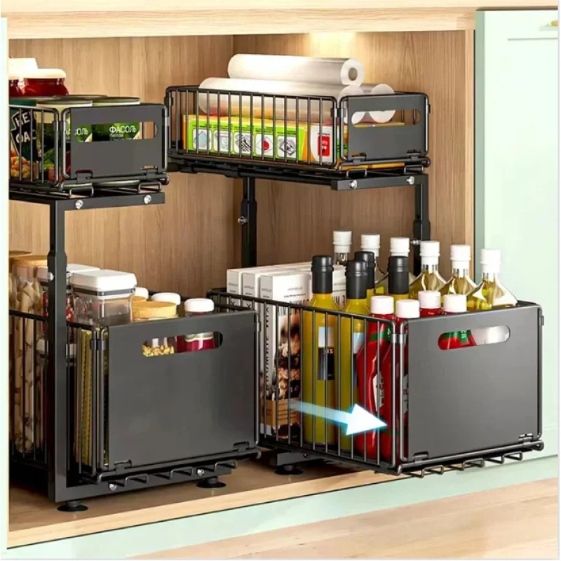 2 Tier Under Sink Organizer Pu – обзор и цена Spice Jar Labels