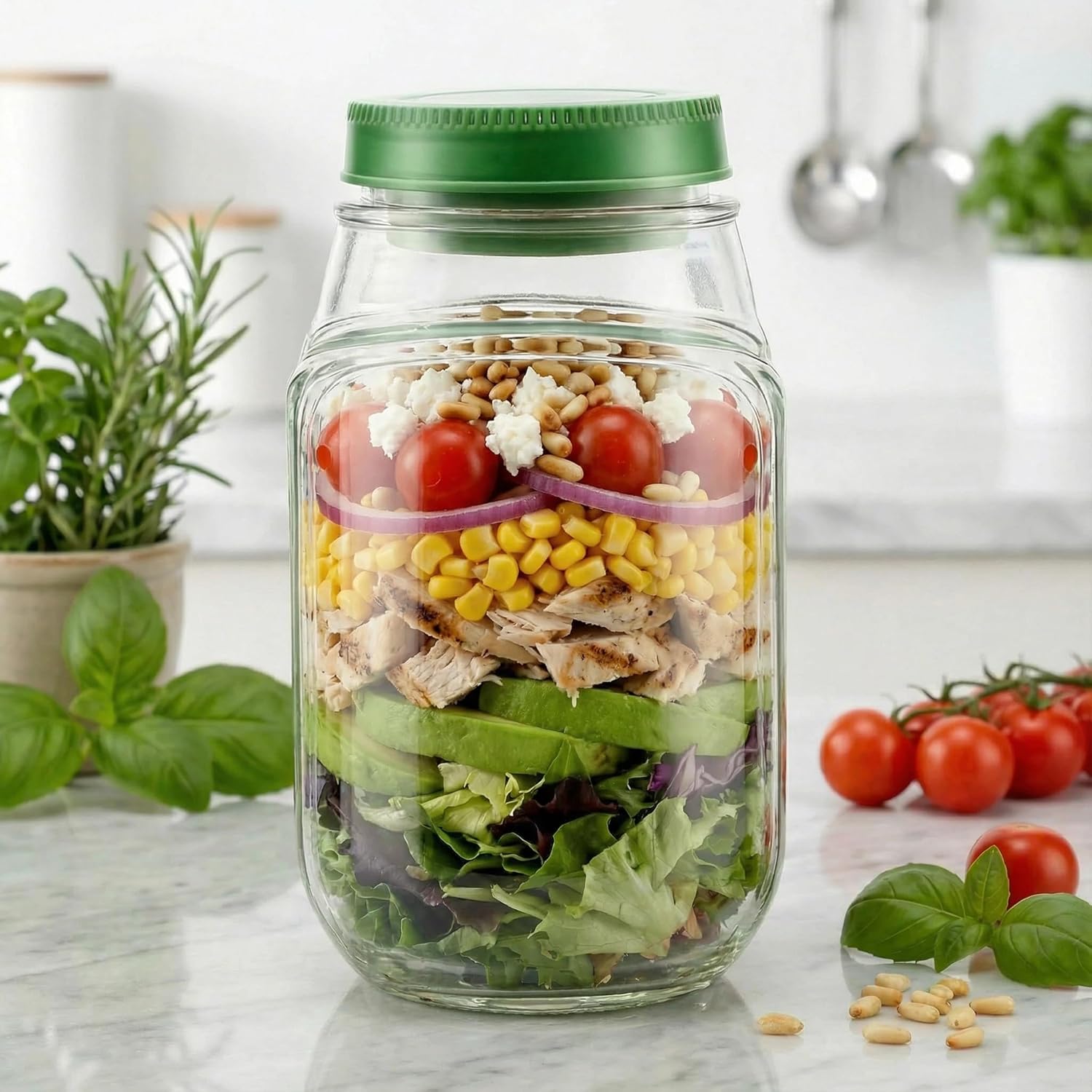 Salad Jar with Side Opening, M – обзор и цена Meal Prep Jar Salad