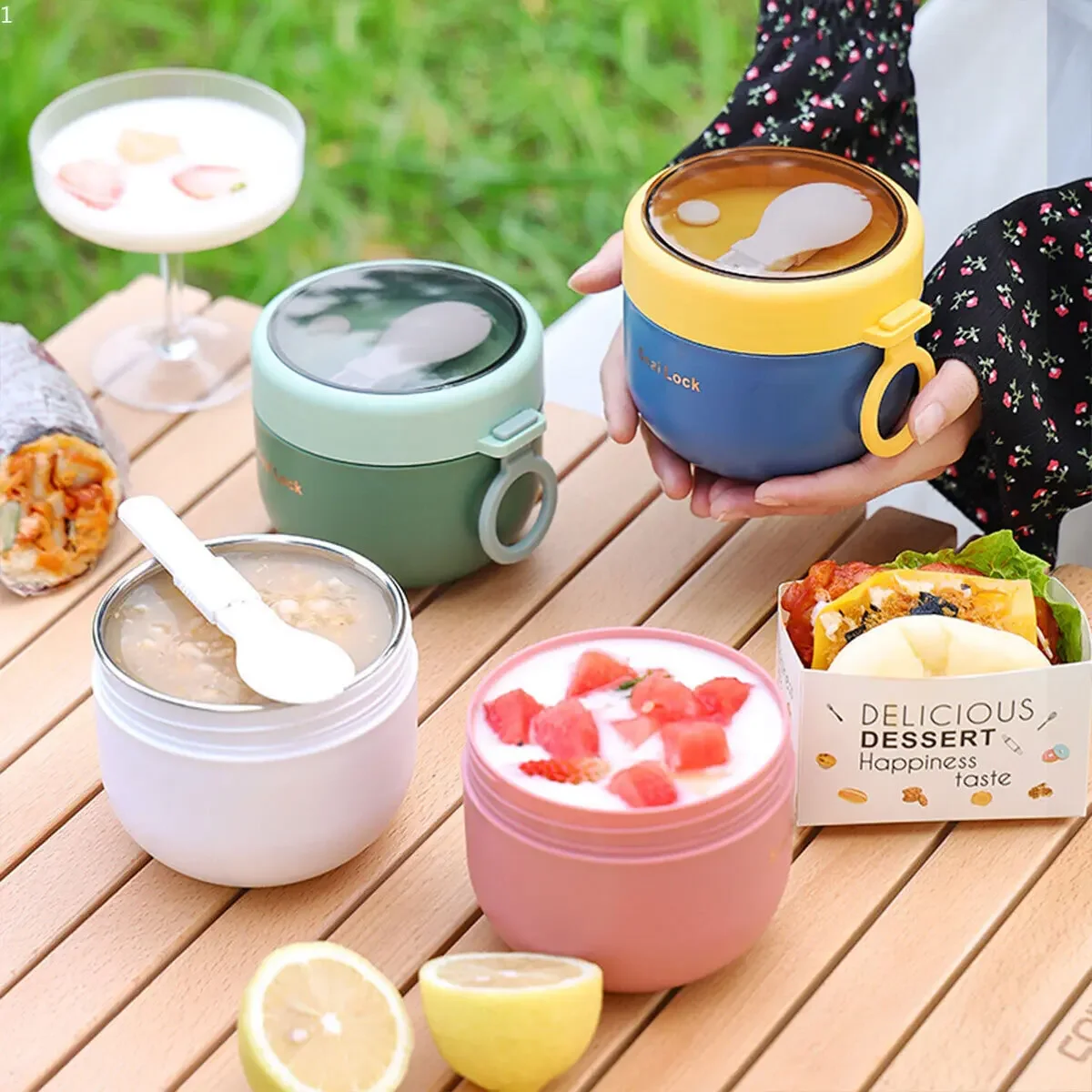 600ml/800ml  Breakfast Cups wi – обзор и цена Meal Prep Kit