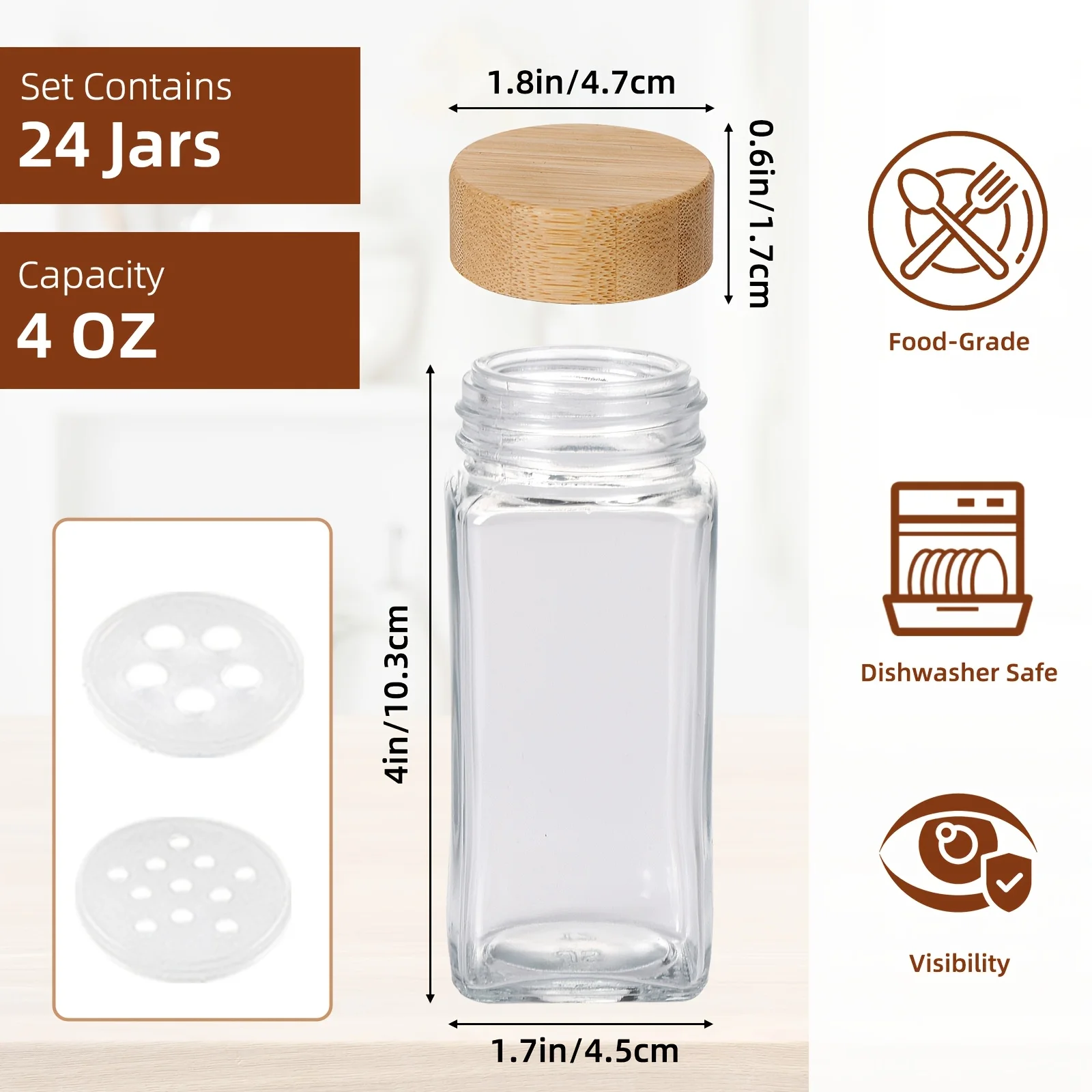 DDHOME 24pcs 4oz Square Spice  – обзор и цена Spice Jar Labels
