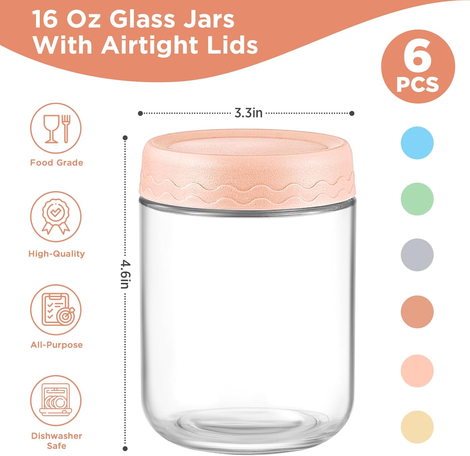 16 oz Glass Meal Prep Jars wit – обзор и цена Meal Prep Jar Salad