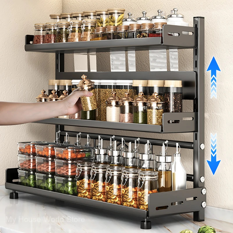 Adjustable Spice Storage Rack  – обзор и цена Spice Jar Labels