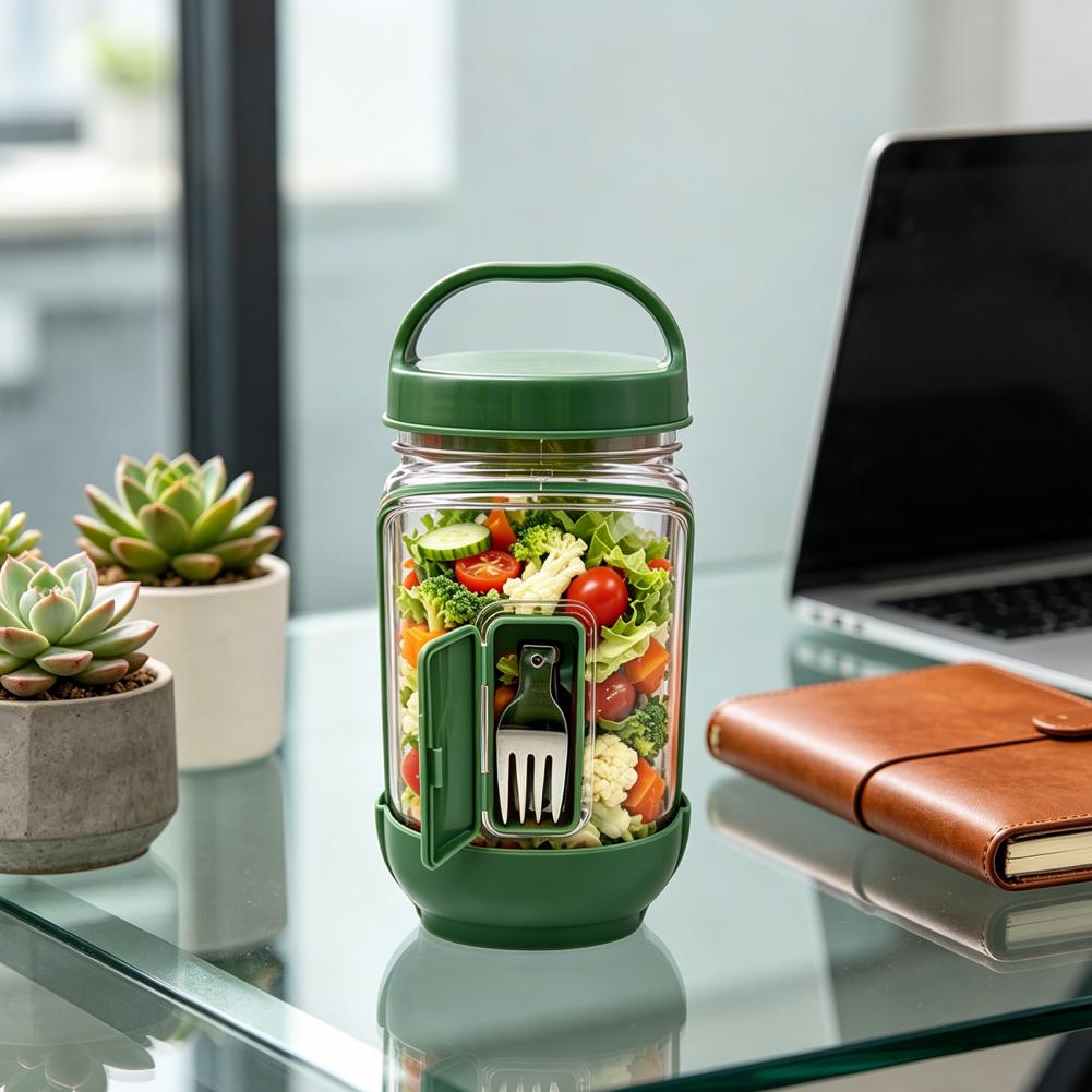 Leakproof Side Open Salad Jar  – обзор и цена Meal Prep Jar Salad