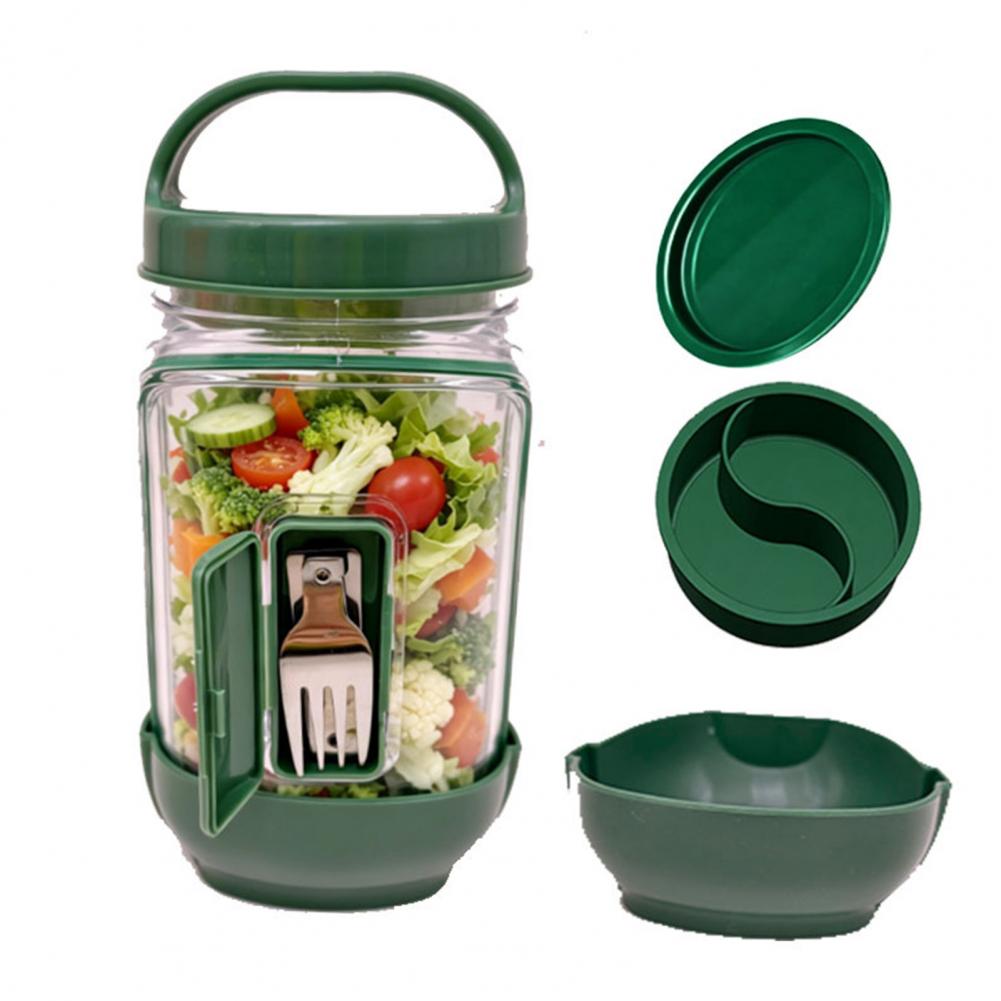 Leakproof Side Open Salad Jar  – обзор и цена Meal Prep Jar Salad