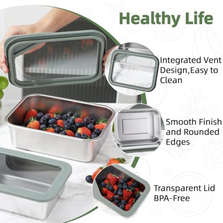 3PCS Stainless Steel Food Stor – обзор и цена Meal Prep Kit