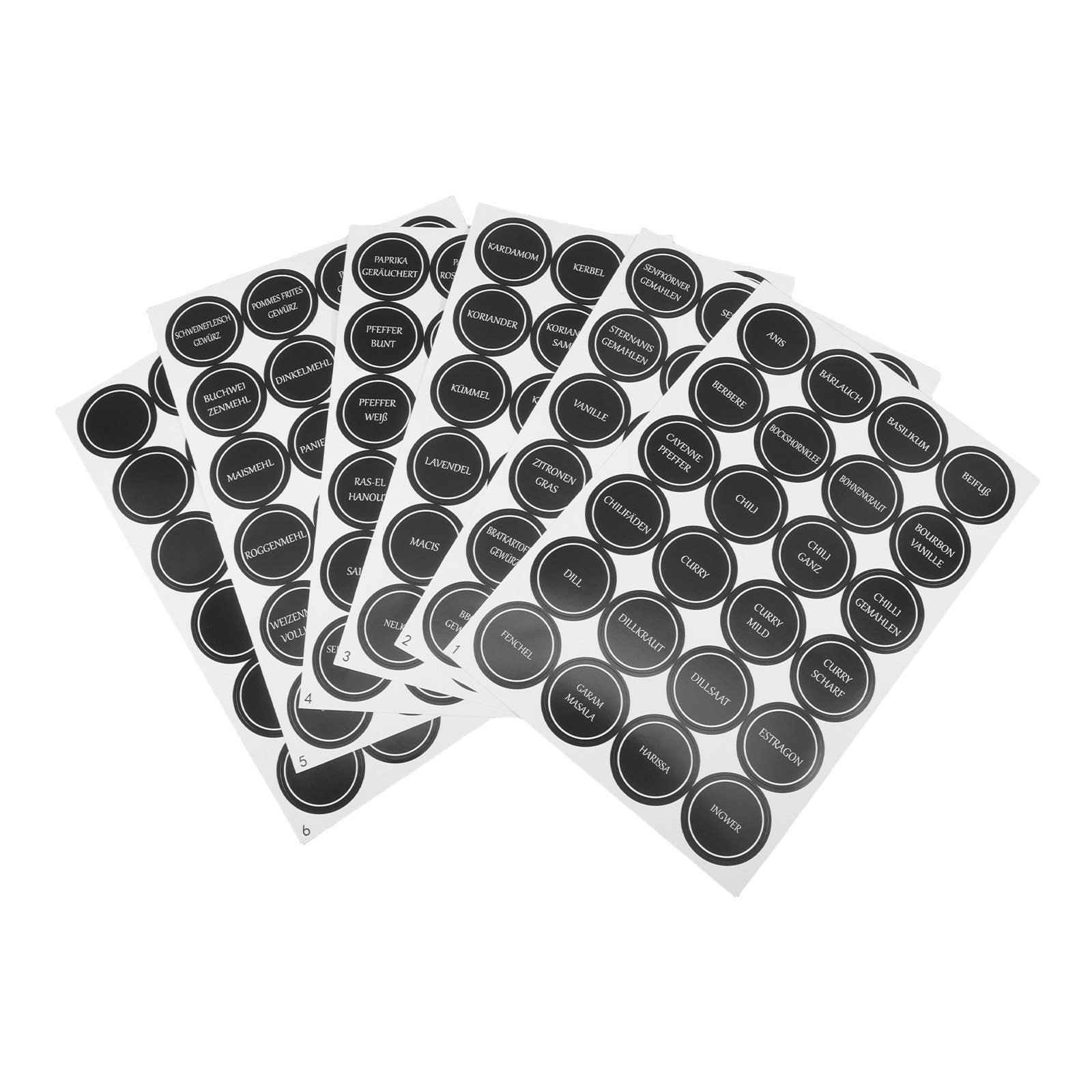 6 Sheets Round Spice Jar Label – обзор и цена Spice Jar Labels