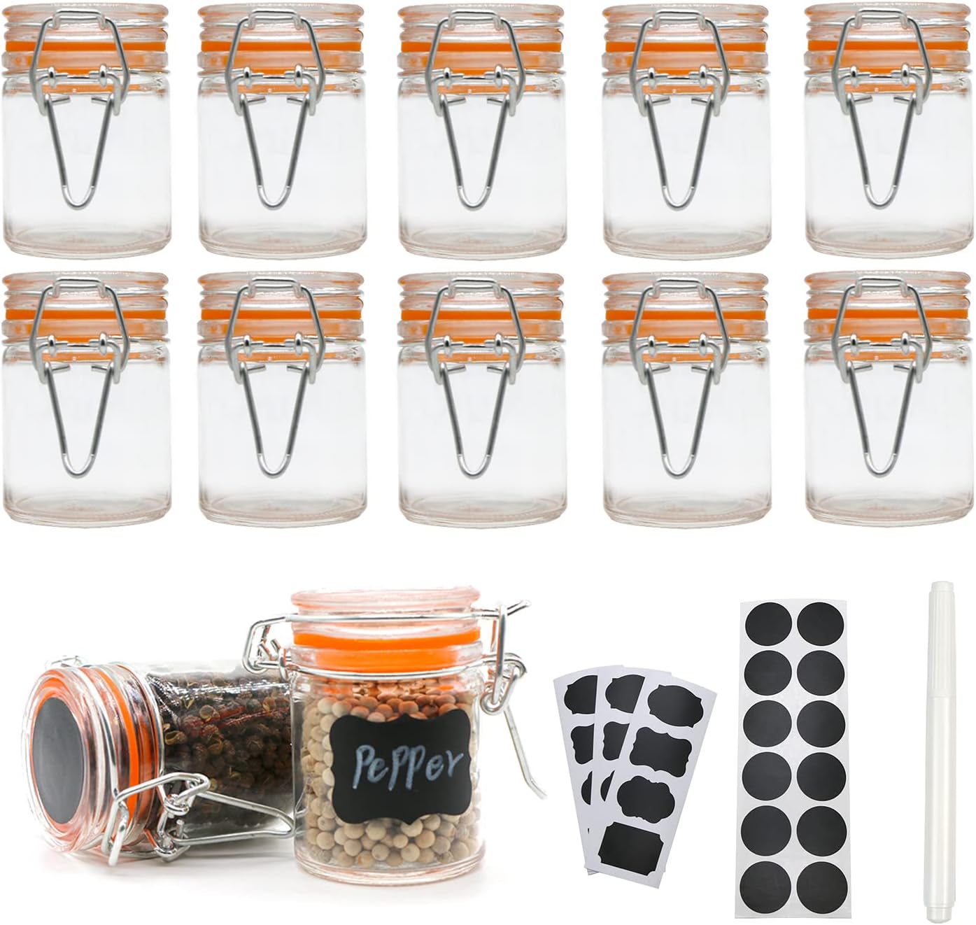 1.7 oz Mini Glass Spice Jars w – обзор и цена Spice Jar Labels